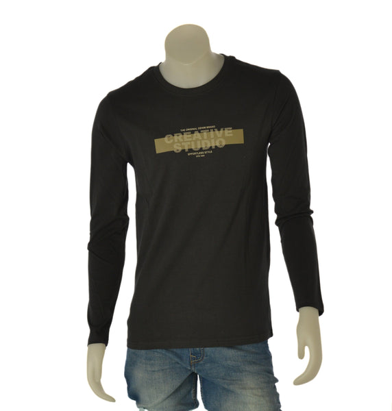 T-SHIRT UOMO LOSAN MANICA LUNGA GIROCOLLO STAMPA COTONE ART. L26WH0107