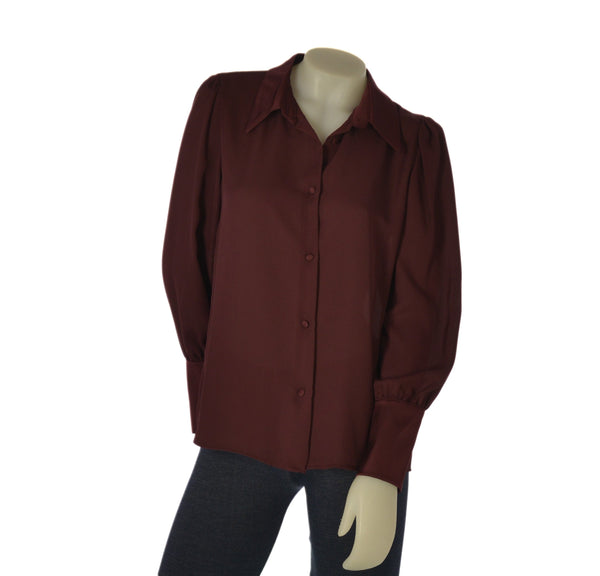 CAMICIA DONNA GRIFFAI MANICA LUNGA A SBUFFO BOTTONI GEORGETTE ART. DGF7584