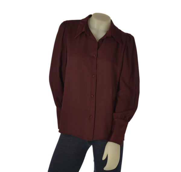CAMICIA DONNA GRIFFAI MANICA LUNGA A SBUFFO BOTTONI GEORGETTE ART. DGF7584