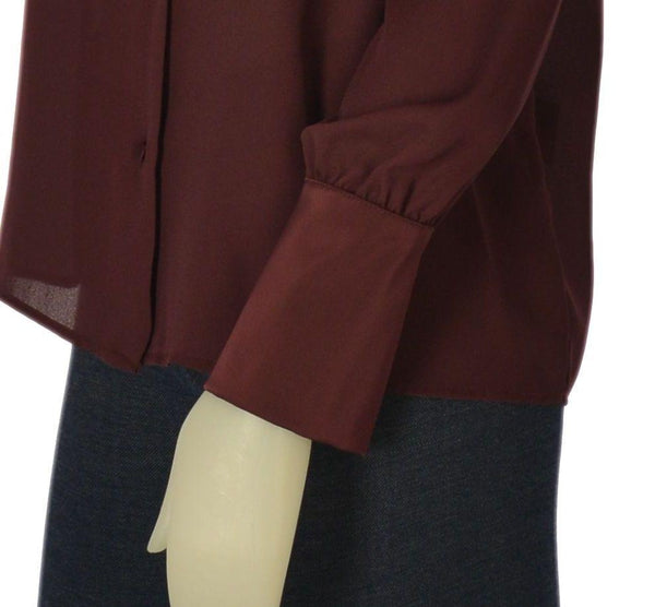 CAMICIA DONNA GRIFFAI MANICA LUNGA A SBUFFO BOTTONI GEORGETTE ART. DGF7584