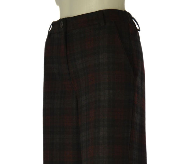 PANTALONE DONNA GRIFFAI PALAZZO TASCHE ZIP BOTTONE FANTASIA QUADRI TASCHE ART. DGF7498