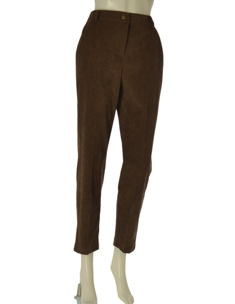 PANTALONE DONNA GRIFFAI CAPRI VELLUTO TASCHE ZIP BOTTONE ART. DGF7484