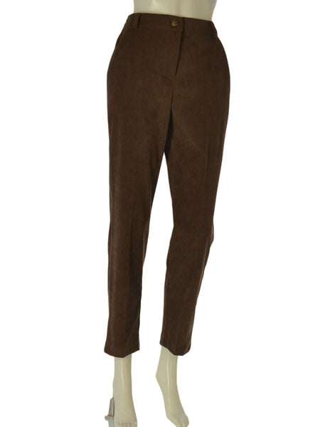 PANTALONE DONNA GRIFFAI CAPRI VELLUTO TASCHE ZIP BOTTONE ART. DGF7484