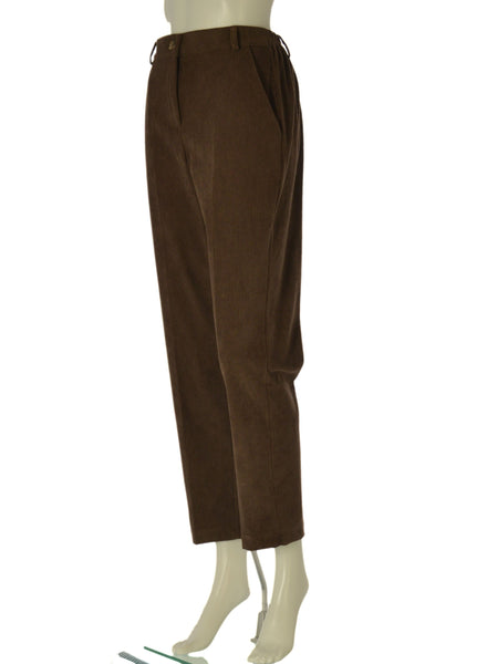 PANTALONE DONNA GRIFFAI CAPRI VELLUTO TASCHE ZIP BOTTONE ART. DGF7484
