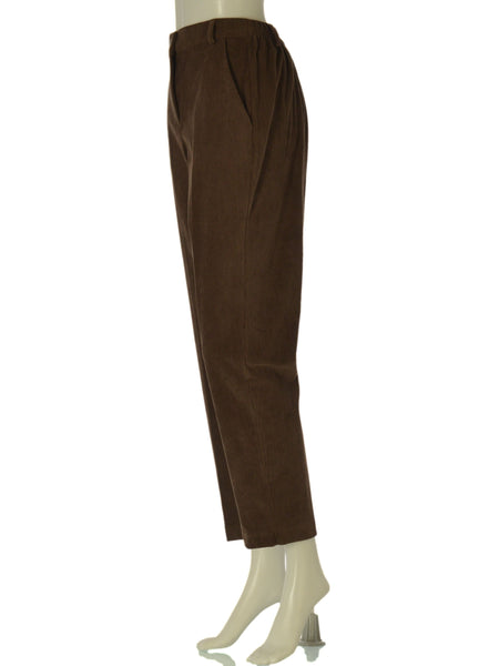 PANTALONE DONNA GRIFFAI CAPRI VELLUTO TASCHE ZIP BOTTONE ART. DGF7484