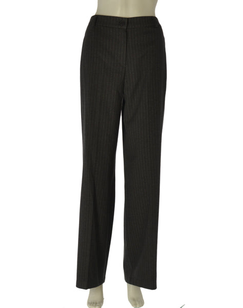 PANTALONE DONNA GRIFFAI PALAZZO RIGATO ELASTICO TASCHE ART. DGF7466
