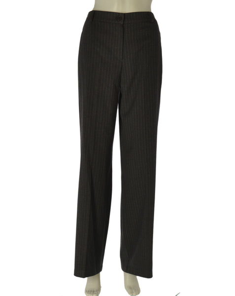 PANTALONE DONNA GRIFFAI PALAZZO RIGATO ELASTICO TASCHE ART. DGF7466