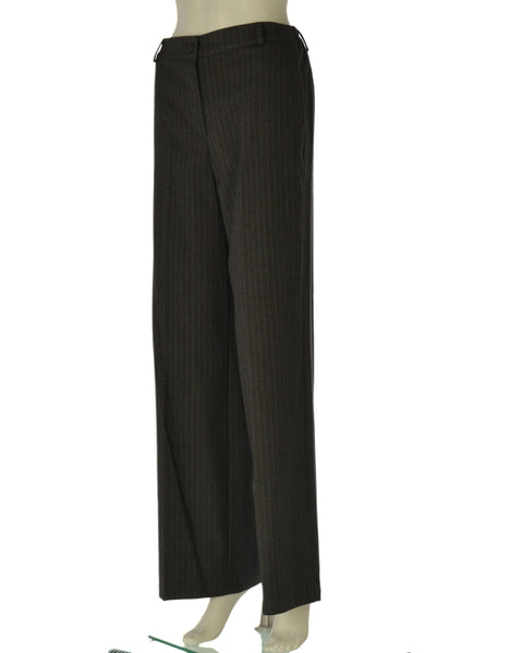 PANTALONE DONNA GRIFFAI PALAZZO RIGATO ELASTICO TASCHE ART. DGF7466
