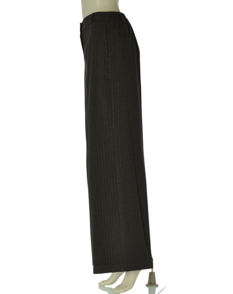 PANTALONE DONNA GRIFFAI PALAZZO RIGATO ELASTICO TASCHE ART. DGF7466