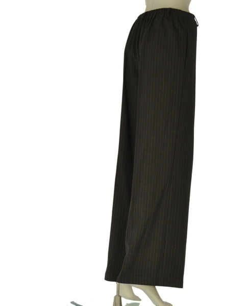 PANTALONE DONNA GRIFFAI PALAZZO RIGATO ELASTICO TASCHE ART. DGF7466