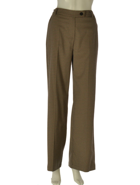 PANTALONE DONNA GRIFFAI  PALAZZO MICRO PIED DE POUL ZIP BOTTONE ART. DGF7477