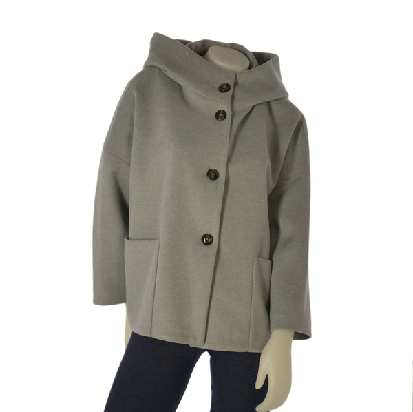 GIACCONE DONNA GRIFFAI CAPPUCCIO BOTTONI TASCHE ART. DGF7360