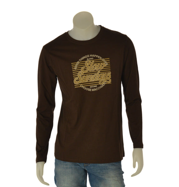 T-SHIRT UOMO LOSAN MANICA LUNGA STAMPA GIROCOLLO COTONE ART. 26WH0124