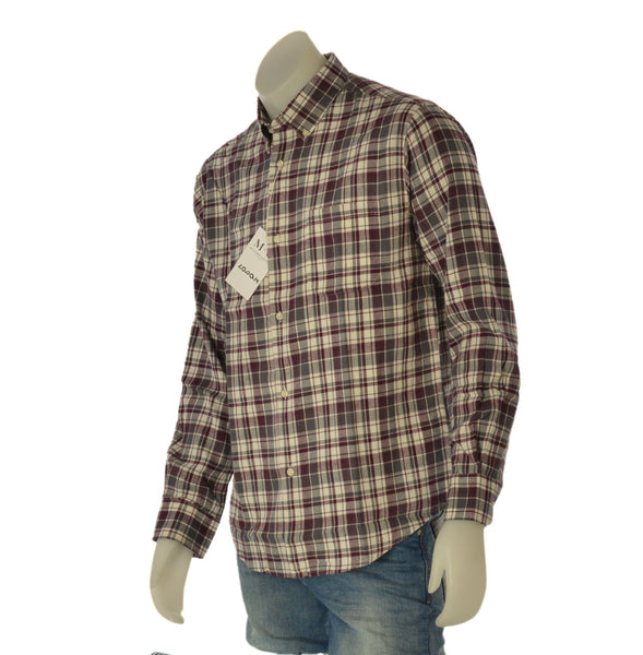 CAMICIA UOMO LOSAN BUTTON DOWN TASCHINO FLANELLA COTONE QUADRI ART. L26WH0302