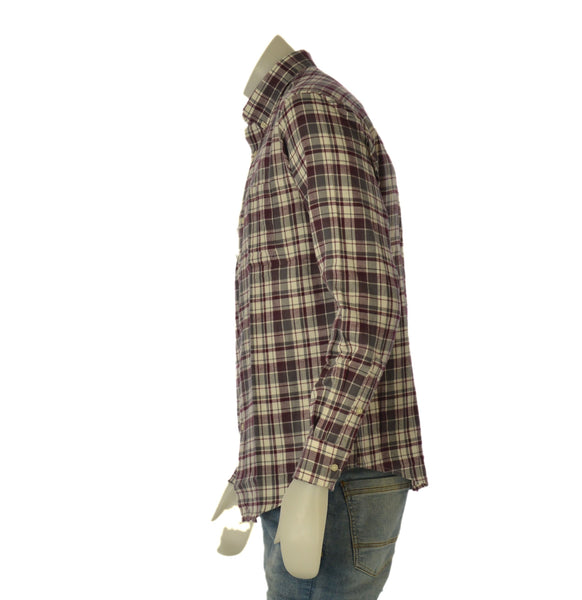CAMICIA UOMO LOSAN BUTTON DOWN TASCHINO FLANELLA COTONE QUADRI ART. L26WH0302