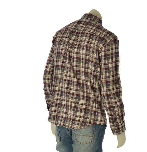CAMICIA UOMO LOSAN BUTTON DOWN TASCHINO FLANELLA COTONE QUADRI ART. L26WH0302