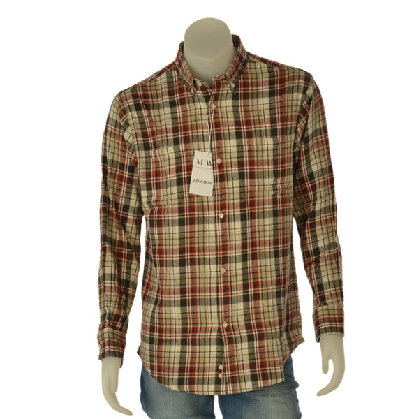 CAMICIA UOMO LOSAN BUTTON DOWN FLANELLA QUADRI TASCHINI COTNE ART. L26WH0336