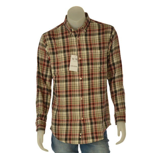 CAMICIA UOMO LOSAN BUTTON DOWN FLANELLA QUADRI TASCHINI COTNE ART. L26WH0336