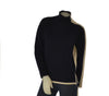MAGLIONE DONNA RIVA TRICOT LUPETTO RIGA CONTRASTO SPACCHI LANA MERINO ART.B515629