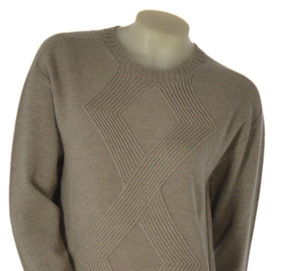 MAGLIONE DONNA RIVA TRICOT GIROCOLLO INTRECCI LANA MERINO ART. B515610