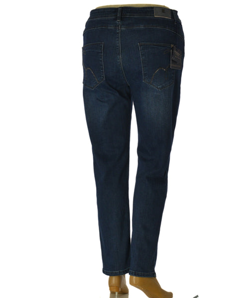JEANS DONNA EMANUELA COSTA TAGLIE OVER CINQUE TASCHE ELASTICIZZATO STRASS ART. EC6908