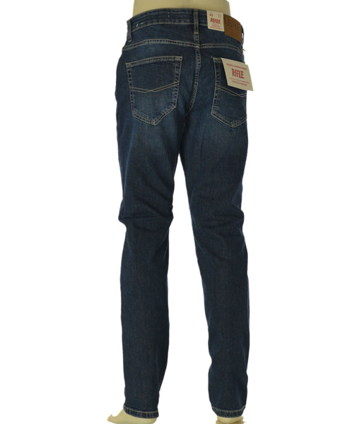 JEANS UOMO RIFLE CINQUE TASCHE ZIP BOTTONE REGULAR FIT ELASTICIZZATO ART. RF621