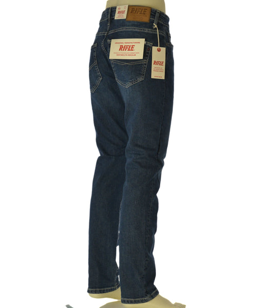 JEANS UOMO RIFLE CINQUE TASCHE ZIP BOTTONE REGULAR FIT ELASTICIZZATO ART. RF621