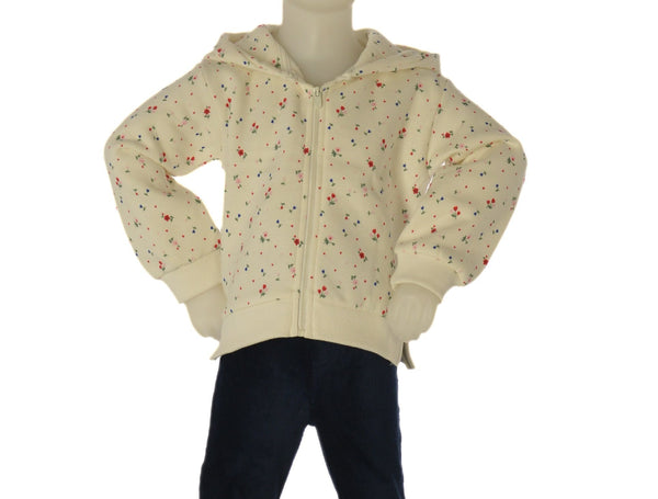 FELPA NEONATA ZIPPY FELPATA CAPPUCCIO FULL ZIP SPACCHI STAMPA ART. ZBGAP0201-26016
