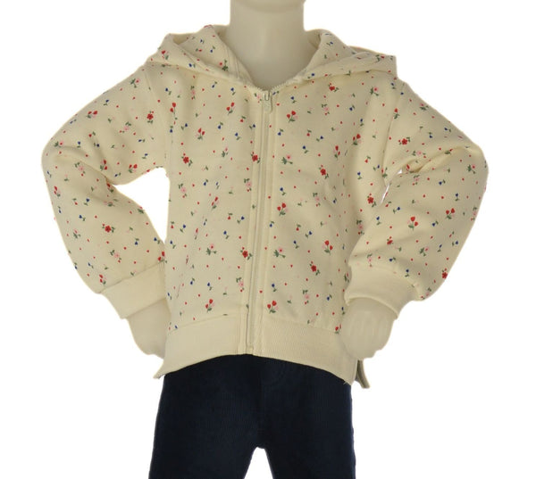 FELPA NEONATA ZIPPY FELPATA CAPPUCCIO FULL ZIP SPACCHI STAMPA ART. ZBGAP0201-26016