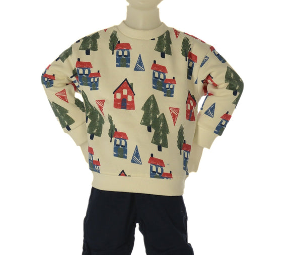 FELPA NEONATO ZIPPY GIROCOLLO BOTTONI A PRESSIONE FANTASIA FELPATA COTONE ART. ZBBAP0202-26048