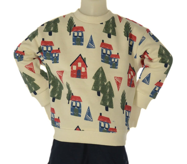 FELPA NEONATO ZIPPY GIROCOLLO BOTTONI A PRESSIONE FANTASIA FELPATA COTONE ART. ZBBAP0202-26048