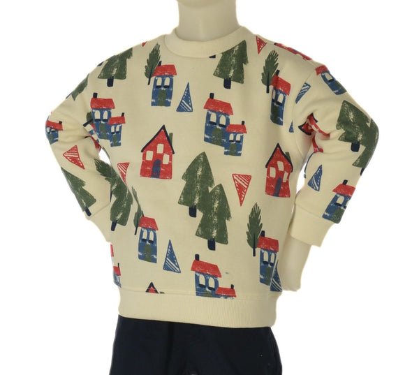FELPA NEONATO ZIPPY GIROCOLLO BOTTONI A PRESSIONE FANTASIA FELPATA COTONE ART. ZBBAP0202-26048