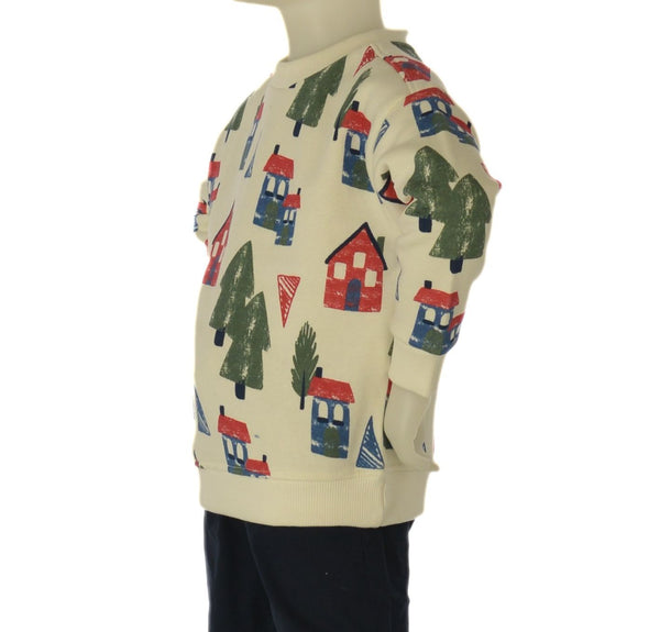 FELPA NEONATO ZIPPY GIROCOLLO BOTTONI A PRESSIONE FANTASIA FELPATA COTONE ART. ZBBAP0202-26048