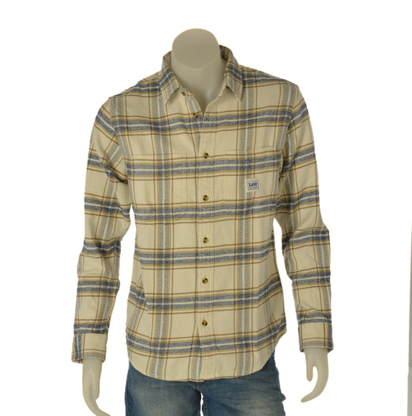 CAMICIA UOMO LEE FLANELLA PESANTE SCOZZESE TASCHINI COTONE ART. WORKWEAR SHIRT 2.0