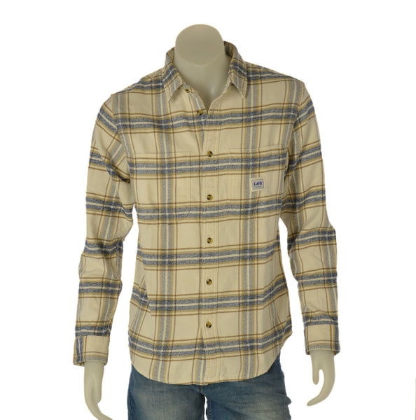 CAMICIA UOMO LEE FLANELLA PESANTE SCOZZESE TASCHINI COTONE ART. WORKWEAR SHIRT 2.0
