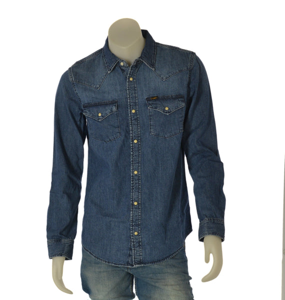 CAMICIA UOMO LEE JEANS BOTTONI A PRESSIONE TASCHINI ART. WESTERN SHIRT BROOKSIDE