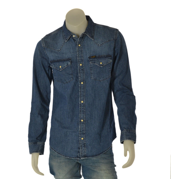 CAMICIA UOMO LEE JEANS BOTTONI A PRESSIONE TASCHINI ART. WESTERN SHIRT BROOKSIDE