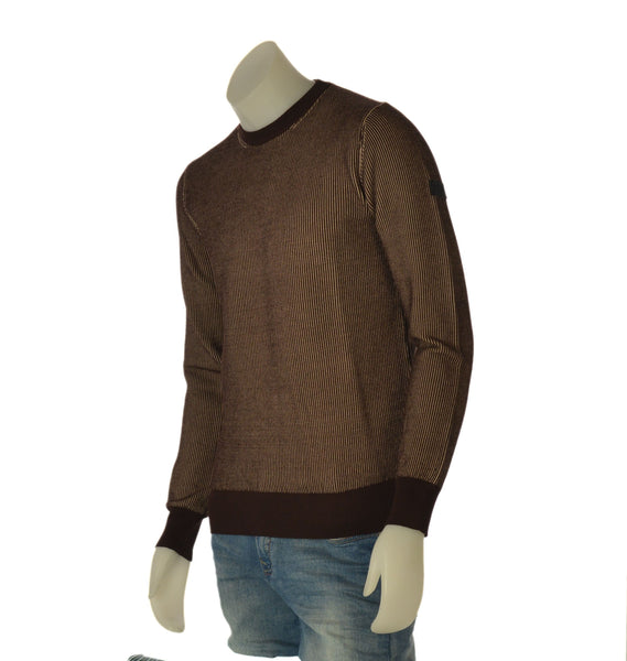 MAGLIONE UOMO RIFLE GIROCOLLO FILATO DUE COLORI LOGO VISCOSA ART. RFTR846