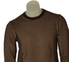 MAGLIONE UOMO RIFLE GIROCOLLO FILATO DUE COLORI LOGO VISCOSA ART. RFTR846