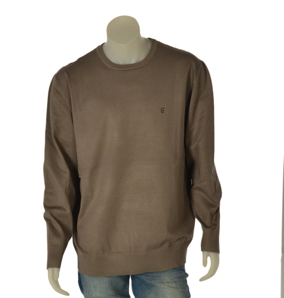 MAGLIONE UOMO COVERI TAGLIE OVER GIROCOLLO BASICO LOGO VISCOSA ART. OTR1765