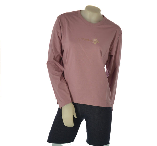 MAGLIA DONNA CAMPAGNOLO MANICA LUNGA GIROCOLLO STAMPA SPACCHI JERSEY COTONE ART.2K9646