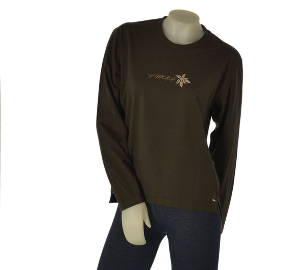 MAGLIA DONNA CAMPAGNOLO MANICA LUNGA GIROCOLLO STAMPA SPACCHI JERSEY COTONE ART.2K9646