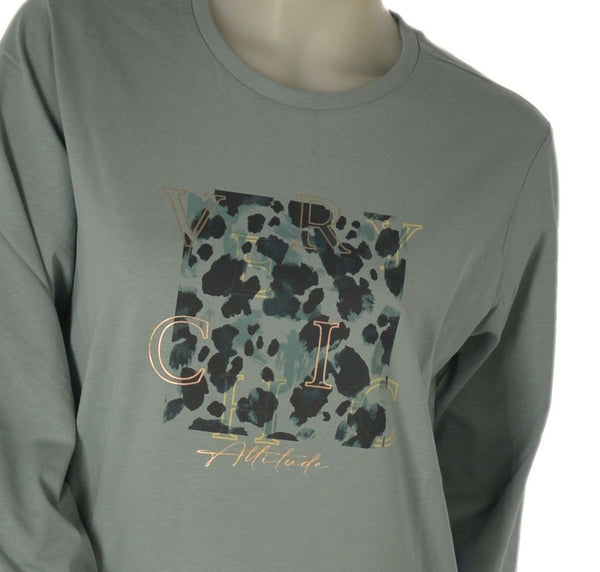 MAGLIA DONNA CAMPAGNOLO MANICA LUNGA GIROCOLLO JERSEY COTONE STAMPA ART. 2K8696