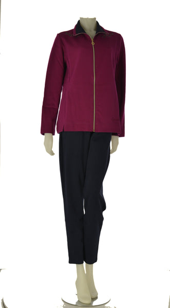 TUTA DONNA CAMPAGNOLO FELPA FULL ZIP PANTALONE JERSEY PESANTE ART. 8E76565