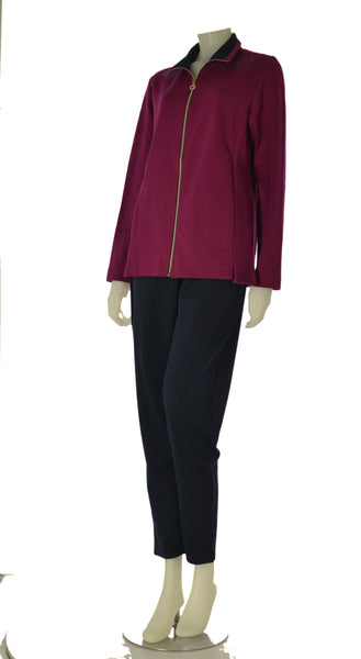 TUTA DONNA CAMPAGNOLO FELPA FULL ZIP PANTALONE JERSEY PESANTE ART. 8E76565