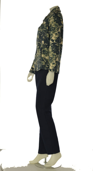 TUTA DONNA CAMPAGNOLO FELPATA FELPA FULL ZIP FANTASIA PANTALONE ELASTICO TASCHE ART. 8Q76583