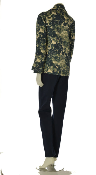 TUTA DONNA CAMPAGNOLO FELPATA FELPA FULL ZIP FANTASIA PANTALONE ELASTICO TASCHE ART. 8Q76583
