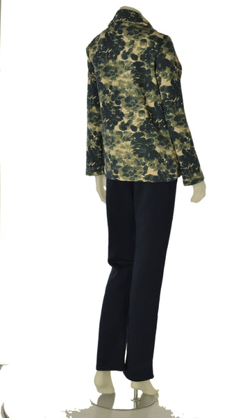 TUTA DONNA CAMPAGNOLO FELPATA FELPA FULL ZIP FANTASIA PANTALONE ELASTICO TASCHE ART. 8Q76583