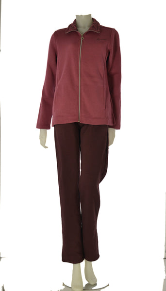 TUTA DONNA CAMPAGNOLO FELPA FULL ZIP TASCHE PANTALONE ELASTICO TASCHE FELPATA ART. 8Q76587