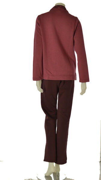 TUTA DONNA CAMPAGNOLO FELPA FULL ZIP TASCHE PANTALONE ELASTICO TASCHE FELPATA ART. 8Q76587